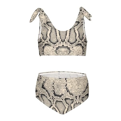 Girls' Swimwear Vintage Snake Skin Toddler Bathing Suit for Girls Swimsuit Size 3-12T Bikini Set
