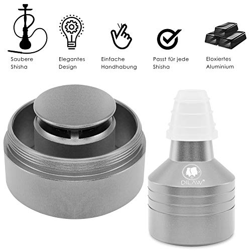DILAW® Shisha ECO Molassefänger mit Gewinde - Universal aus Aluminium mit Adapter, Vorkühler-Aufsatz passt Universell… – Bild 5