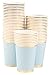 Juvale 50-Pack Light Blue Paper Cups - Blue Disposable Cups for Baby Shower - 9 oz