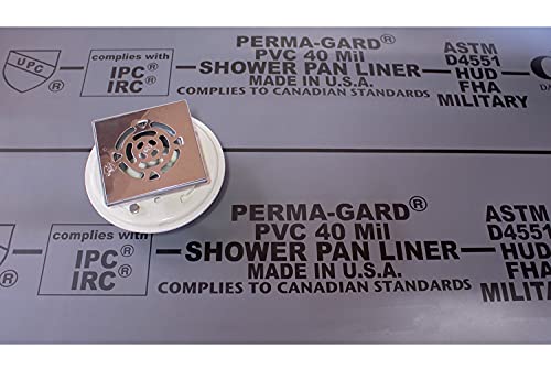 Shower Pan Liner 40 mil PVC Grey 6\' x 7\'