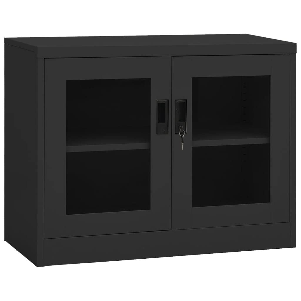Armadio multiuso Armadio per corridoi Armadio da ingressoArmadio per Ufficio Antracite 90x40x70 cm in Acciaio Adatto a soggiorno, ufficio