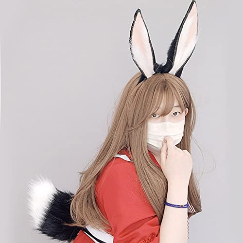 Meninas Anime Hairhoop De PelúCia Orelha De Coelho Bandana/Cauda Fantasia Cosplay Festa Lindo Toucad
