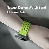 Compatible for Blackview W60 Smart Watch bands, 20mm, 22mm Silicone Replacement Wristbands Sport Strap with Metal Buckle Compatible for IOWODO/Blackview W60,R30 Pro,R50 Smart Watch (Green, 20mmSize) - Image 8