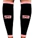 SB SOX Compression Calf Sleeves (20-30mmHg) for Men & Women - Perfect Option to Our Compression Socks - for Running, Shin Splint, Medical, Travel, Nursing, Cycling, and Leg Pain (Black/Pink, Medium)