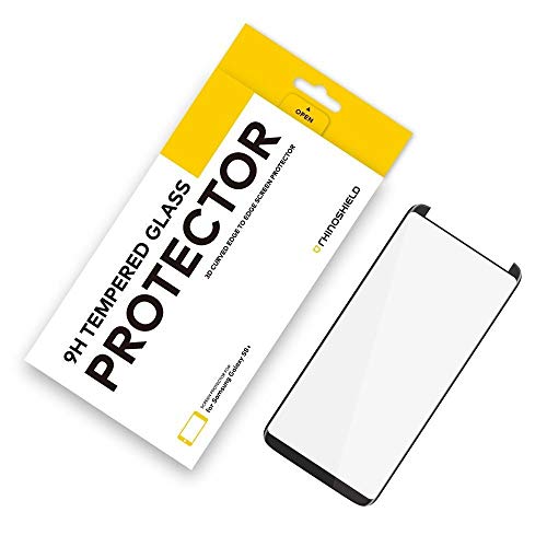 RhinoShield Samsung Galaxy S8 Plus 9H 3D Curved [Not Edge to Edge] Tempered Glass Screen Protector - [9H Hardness] [Bubble Free] [Scratch Resistant] Perfect Transparency and Premium Feel – Black