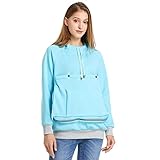 Cat Dog Carrier Hoodie Big Pet Pouch Sweatshirt Puppy Kitten Holder Carrier Pullover Top Kangaroo Unisex Hoodies (Adult, XX-Large, Blue)