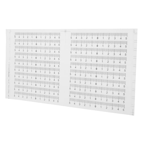 OFFIGAM 21個粘着式柔軟定規ステッカー 測定デカール ラベル付きスケール目盛り 防水素材 黒色文字 明確な読み取り 多目的測定工具 工事用巻尺型