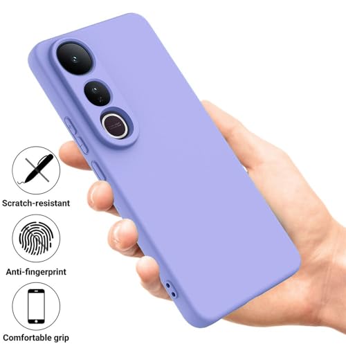Image of Back Cover for Vivo V50 Lite 5G / V50 Lite 4G | Full Camera Protection | Premium Liquid Silicon Case | Flexible Bumper Case for Vivo V50 Lite 5G / V50 Lite 4G (Purple)