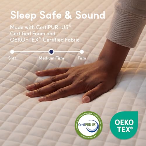 Image of LIFEMENT King 10 Inch Gel Core Grid Mattress, Advanced Gel Core Grid, Medium Firm, Motion Isolation & Pressure Relief, CertiPUR-US Certified