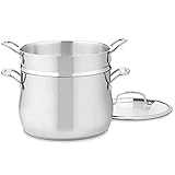 Cuisinart 44-22 Contour Stainless 6-Quart, 3-Piece Pasta Pot with Cover