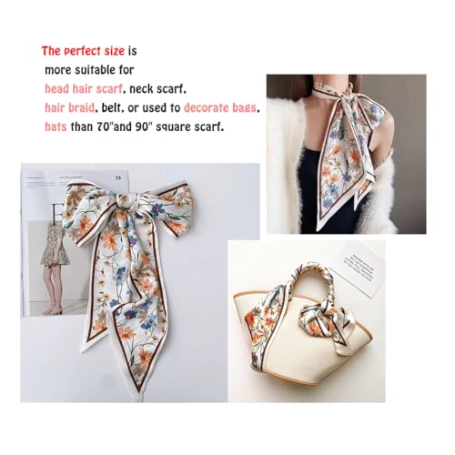 Livrerpi Silk Feeling Head Scarf Fashion Satin Hair Scarf Square Long Scarves for Women Gifts4