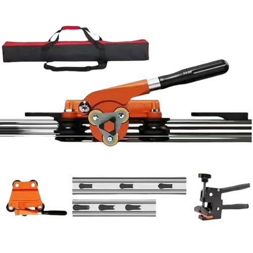 LOJAX Tagliapiastrelle Manuale di Grande Formato, Progettato per Piastrelle di Spessore 3-12 mm, con Accessori e Custodia per Il Trasporto, taglierina per Pavimenti Laminati