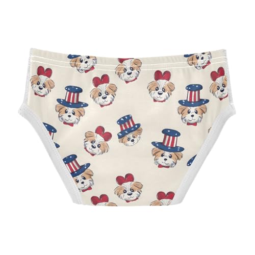 4th Of July Dog Pattern Boys' Underwear 100% Cotton Boys' Briefs Soft Toddler Underwear2
