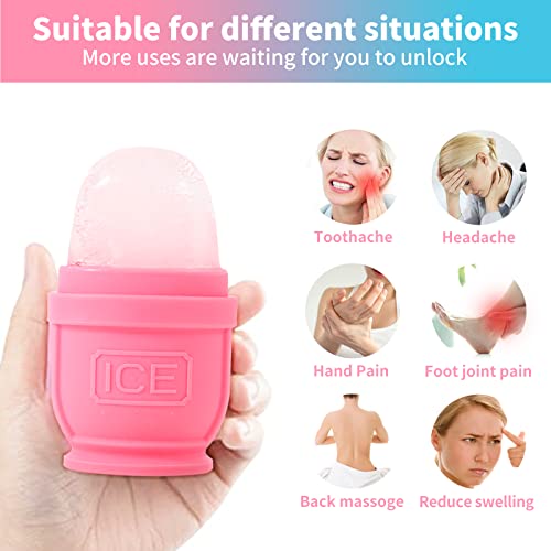 Bfasu 2 Packs Face And Body Ice Roller, Silicone Ice Cube For Puffiness, Pain Relief, Cold Therapy Ice Cup Molds Massage Tool #TOP2
