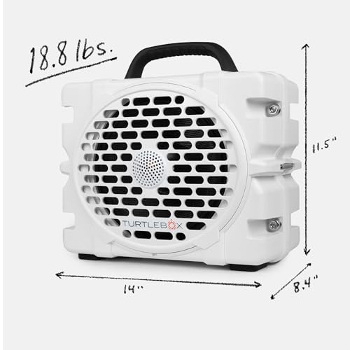 Turtlebox Grande: Loud! Outdoor Portable Bluetooth 5.4 Speaker | Rugged, Waterproof, Ultra-Portable | Plays to 126db, Deep Bass, Shockproof, Unlimited Pairing for Full Stereo Experience, White - Image 4