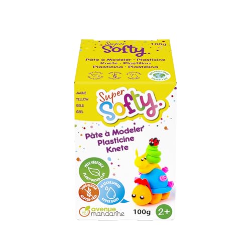Avenue MANDARINE SO0880100700C – Caja de 100 g de pasta para modelar – SuperSofty – a partir de 2 años – Amarillo