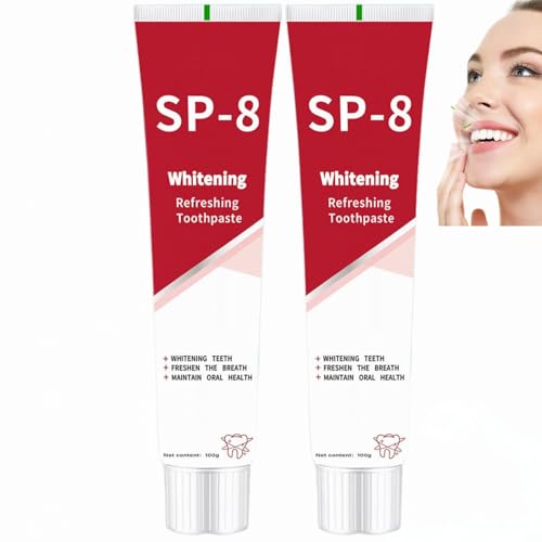 SP-8 Whitening Toothpaste 2 Pack Fresh Breath Toothpaste Daily Teeth Cleaning Paste