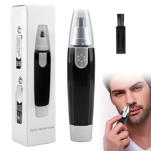 Ear and Nose Hair Trimmer, Professional Painless Eyebrow & Facial Hair Trimmer for Men Women Showerproof Nostril Hairs Trimmer Battery-Operated Easy to Clean