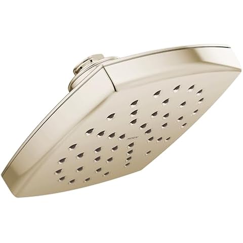 Moen S6365NL Voss 6" Single-Function Rainshower Showerhead with Immersion Technology, Polished Nickel