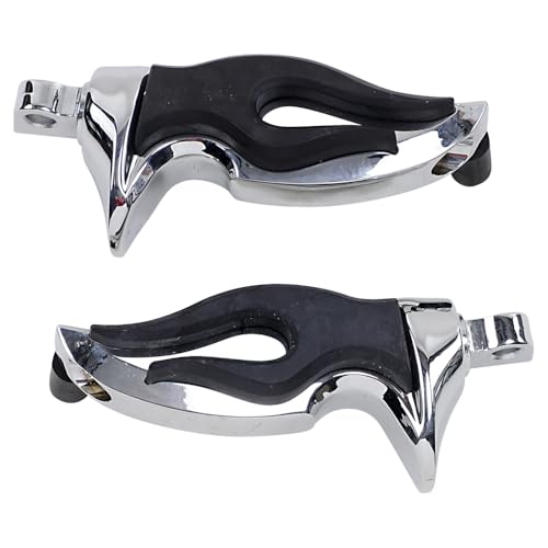 Repose-pieds Kuryakyn Flame en chrome avec grip anti-vibration