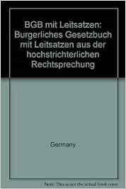 BGB mit Leitsätzen : Amazon.de: Bücher