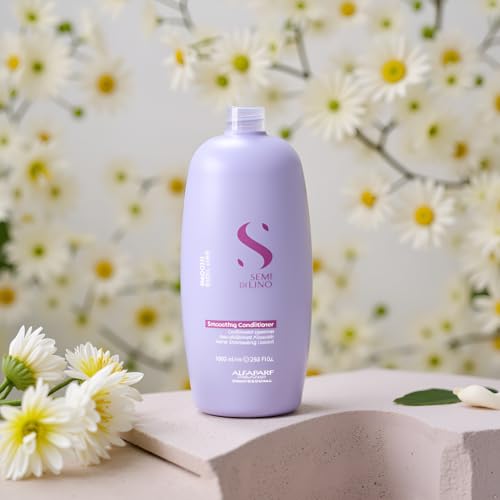 Image of ALFAPARF MILANO Smooth Floral Conditioner For All Hair Types For Frizzy And Rebel Hair-Detangles Hair-Controls Frizz-Straightens And Hydrates Hair Sulfate,Paraben And Paraffin Free-1000Ml,1 Count