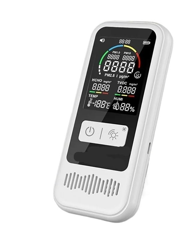 Detektor gazu, Domowy detektor PM2.5 Monitor temperatury i wilgotności Cyfrowy jakości powietrza