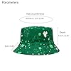 YAMEIZE St. Patrick’s Day Green Leaf - Bucket Hat for Women Men Irish Sun Hat Double-Side-Wear Reversible Green Fisherman Hat Costume Travel Beach Party #2