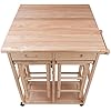 Winsome Wood Suzanne Kitchen, Square, Natural, Beech