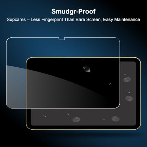 Image of SupCares Tempered Glass for iPad 10th Generation (10.9 Inch) and iPad 11th Generation (11 Inch) With Installation Kit | Military-Grade Gorilla Screen Protector | Edge to Edge Coverage | Transparent