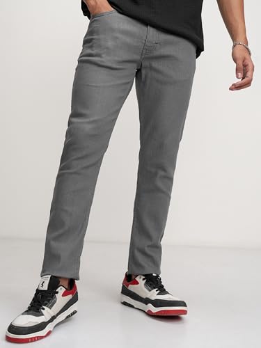 Image of Highlander Mens Tapered Fit Denim Jeans for Man| Regular Length|Mid-Rise|Stretchable Fabric for Comfort fit| Jeans for Man | Men Jeans