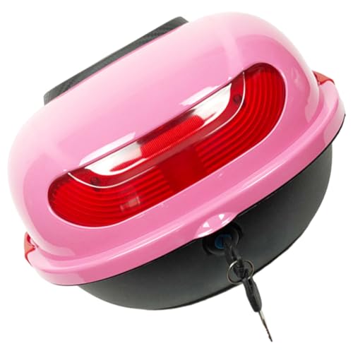 Top case moto rose spacieux résolvant le manque de place arrière