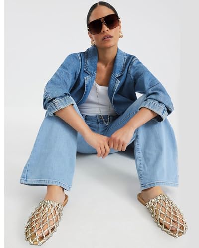 SOVANYOU Womens Slip on Mesh Flat Sandals Woven Mules Dressy Braided Flats Summer Beach Casual Closed Toe Slippers3