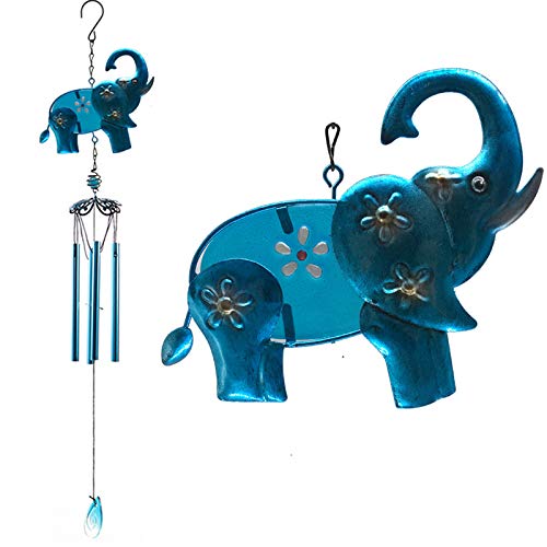 Wind Chime Outdoor Decoration,Elephant Wind Chime Outside,Figurine Wind Chimes Tunes Wind Chimes for Indoor Outdoor Home Decoration,Gifts for mom Friend Family Garden Gifts