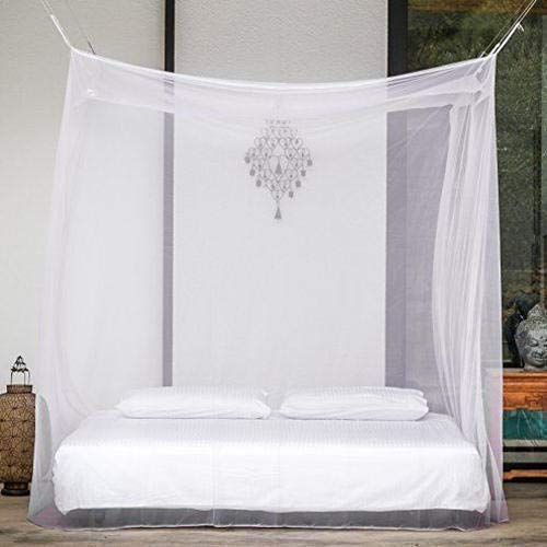 Heavy Quality Poly Cotton Material Mosquito Net, for Single Size Bed White -Colour (4x6.5 Feet)-image-43