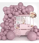 Double Stuffed Blush Purple Balloons,18 12 10 5 Inch Dusty Purple Balloons Different Sizes,Double...