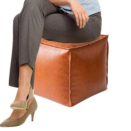Reposapiés con almacenamiento – Asiento de juguete plegable moderno | Banco cómodo y versátil | Dormitorio Sala de estar Hogar Lugar de trabajo Apartamento Cubo Silla otomana Reposapiés Organizador de