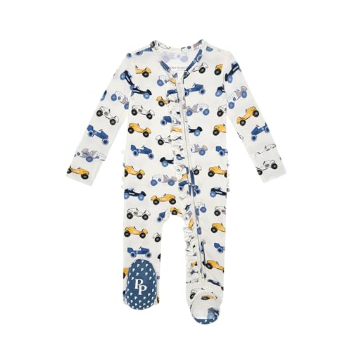 Image of Posh Peanut Baby Boy Footie Pajamas - Soft Viscose Made from Bamboo 2 Way Zipper Sleepers & Onesies