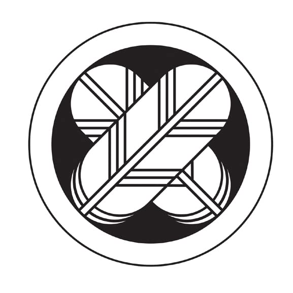 丸に違い鷹の羽紋　胸当て 丸に違い鷹の羽紋 胸当て 丸に違い鷹の羽紋 胸当て 丸に違い鷹の羽