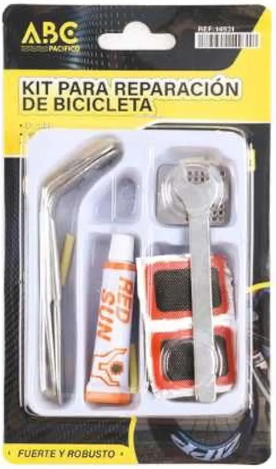 Kit Reparo de Pneu para Bike – Remendos para Câmara de Ar + Espátulas de Aço Resistentes