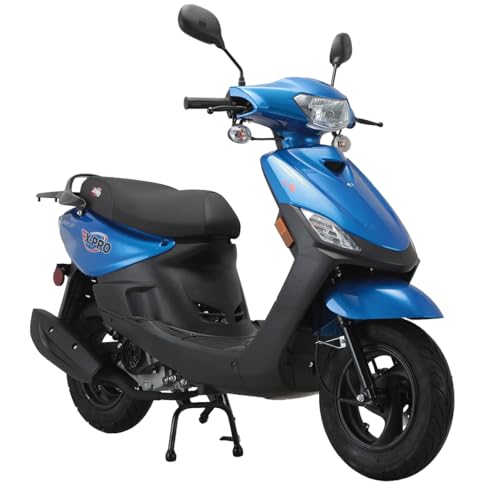 Image of X-PRO Bora 50cc Gas Moped Scooter for Adults - Automatic Transmission, 4‑Stroke Engine, Street Legal with Headlight, Rear Trunk, Front /Rear Suspension & DOT Tires