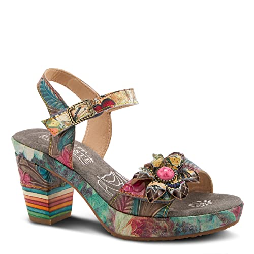 Spring Step L'artiste Women's Leilanie Quarter Strap Sandal Grey Multi Eu 39 / Us 8.5 #TOP1