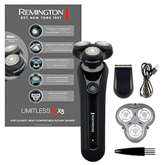 Remington, Rasoio elettrico barba, Uomo, con testine rotanti flessibili X5 Limitless, Wet & Dry, tecnologia SynX Hybrid, accessorio Rifinitore, Cordless, USB, XR1755