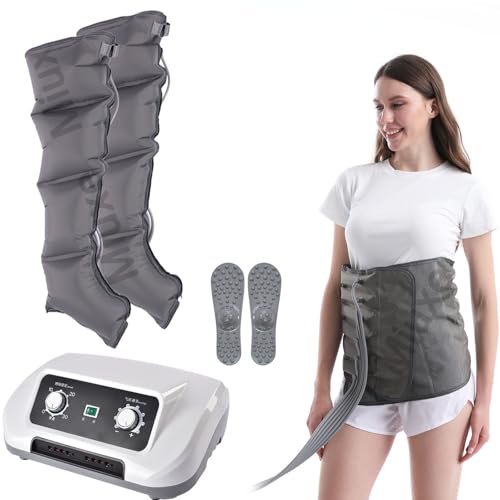 Pressoterapia per Casa Linfodrenante Linfodrenaggio con 6 Airbag, Massaggiatore Elettrico a...