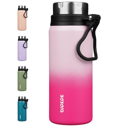 Image of BJPKPK 25oz Insulated Water Bottle, Stainless Steel Bottle with Handle | Vacuum Insulated Bottle with Leak-Proof BPA-Free Design, Keeps Drinks Cold & Hot for Gym, Office, Travel & Daily Use