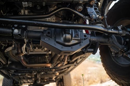 Image of DV8 Front Skid Plate for 2018-26 Jeep Wrangler JL & 2020-26 Gladiator JT | Differential Protection, Protects the Front Differential & Pinion, 5mm Steel Construction, Fully Bolt-On, Powder Coated Black