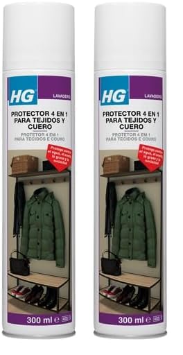 HG Impermeabilizante Repelente del Agua, Aceite, Grasa y Suciedad para Textiles, Previene las Manchas - Spray de 300 ml (175030130) (Paquete de 2)