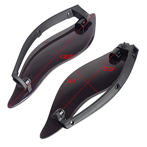 Nthreeauto Adjustable Side Heat Shield, Air Wind Deflectors, Wing Windshield Cover Compatible With 2014-2019 Harley Street Glide, Electra Glide, Touring And Tri Glide #TOP2