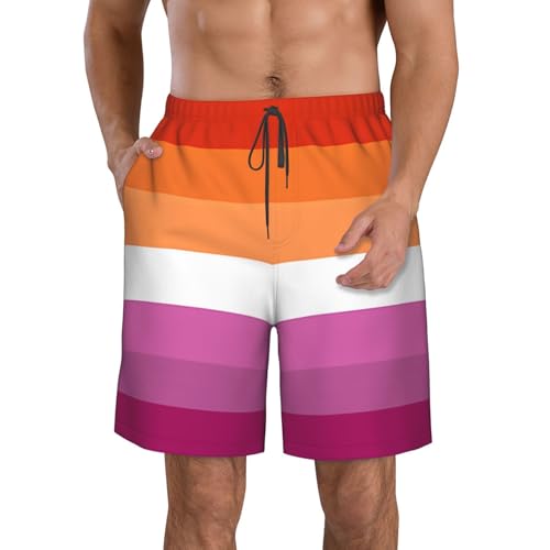 Asexual Pride Flag Men's Quick Dry Swim Trunks Summer Beach Board Shorts Swimming Swimwear