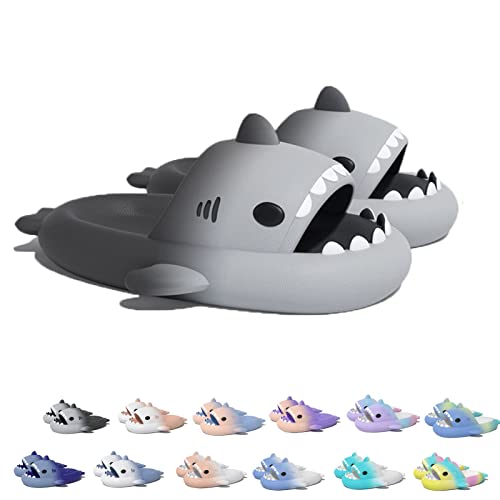 Sharky Chanclas, Cloud Shark Slides, 2023 Summer Anti-slip Unisex Cute Cartoon Shark Slippers Soft Beach Slippers